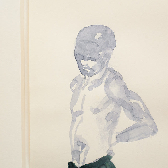 Eric Fischl Neo-Expressionist painter Beach Nude Oil on paper 1993