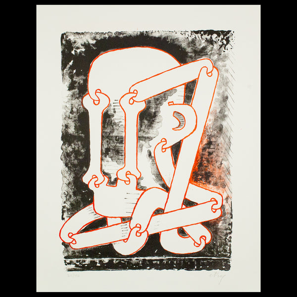 SOREL ETROG "MEDITATION II" LITHOGRAPH, 1965