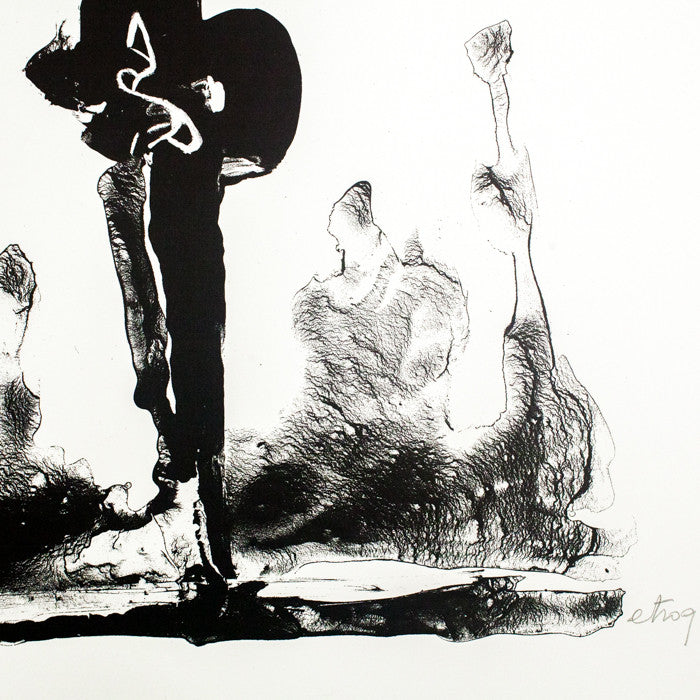 SOREL ETROG "TWO CALLIGRAPHIC FIGURES" 1969/1998