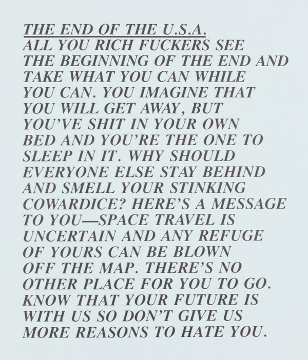 Jenny Holzer, End of USA, Inflammatory Essays, Documenta, 1982, Caviar20