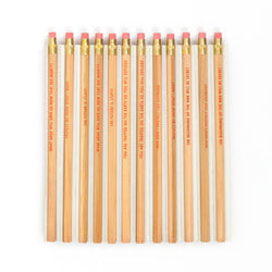 Jenny Holzer, Survival Pencils, 12 unsharpened and embossed pencils, Stamped box,  1991, Caviar20