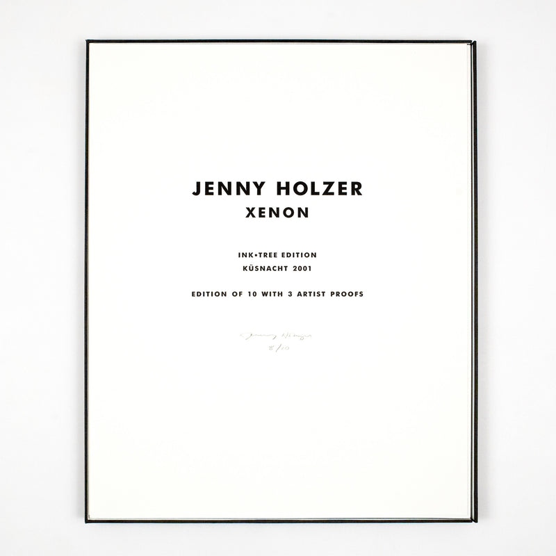 JENNY HOLZER "IN THE NIGHT" PHOTO, 1999