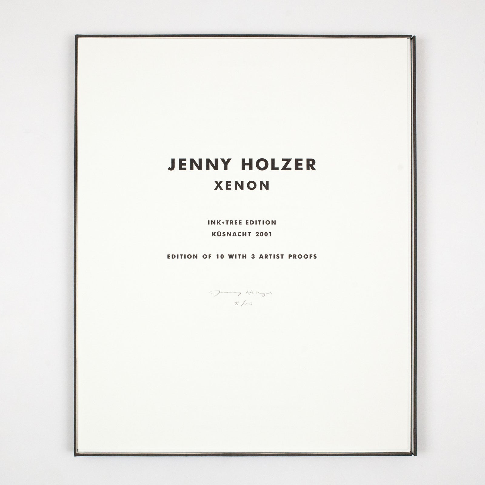 JENNY HOLZER XENON　INK・TREE EDITIONS 写真集 JENNY HOLZER 