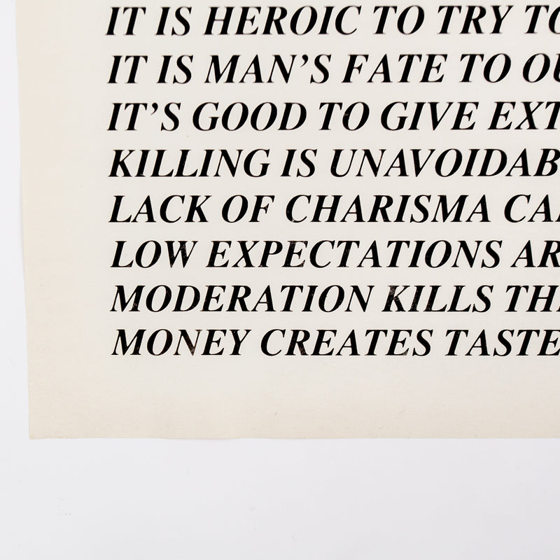 Jenny Holzer Truisms Caviar20 multiples