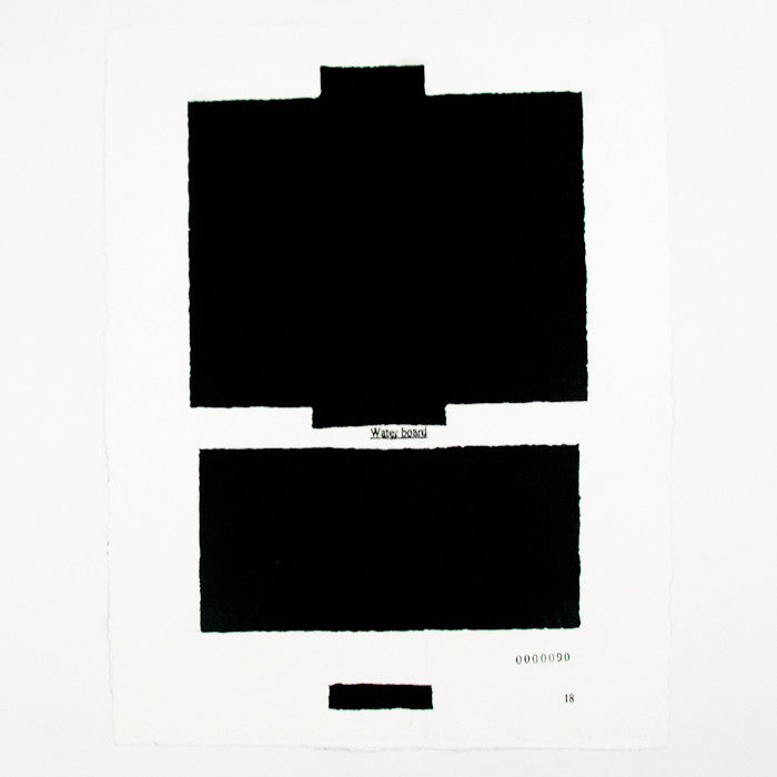JENNY HOLZER "WATERBOARD 18" 2012