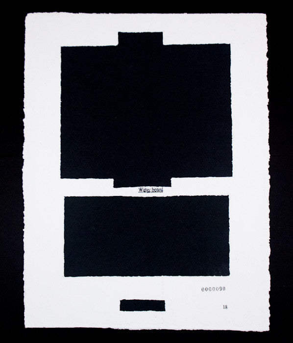 JENNY HOLZER "WATERBOARD 18" 2012