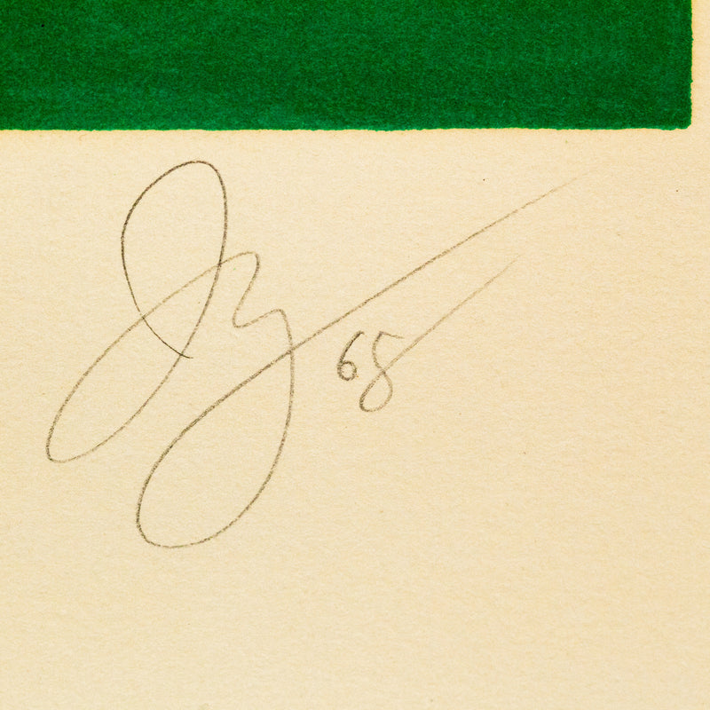 JACK YOUNGERMAN "GREEN AROUND" LITHO, 1968