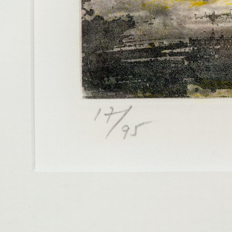 ZAO WOU-KI "JAUNE NOIR 12" 1968, ETCHING