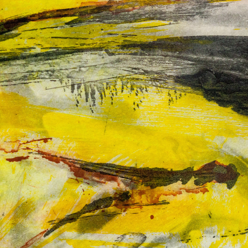 ZAO WOU-KI "JAUNE NOIR 12" 1968, ETCHING