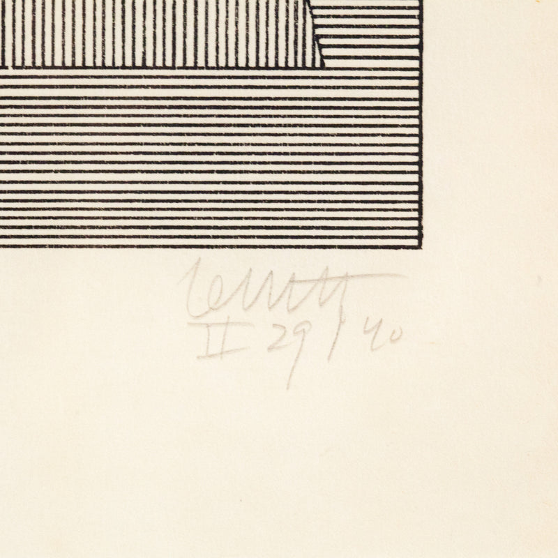 SOL LEWITT "FOUR PART COMBINATIONS" WOODCUTS, 1980