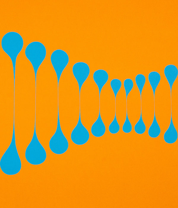 Harold Town, Orange Blue Stretch, Lithograph, 1971, Caviar20 prints, Stretch Series, prints