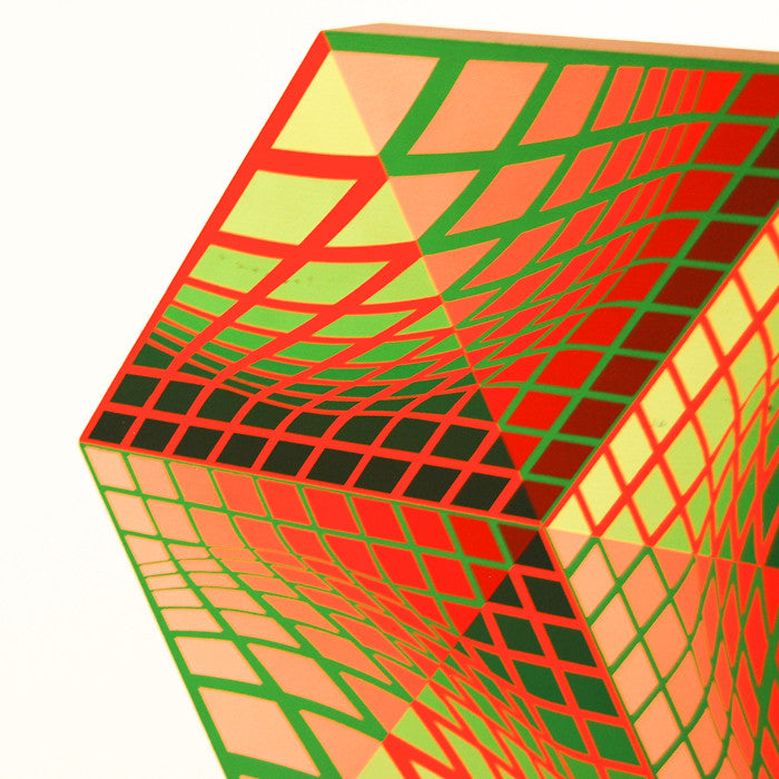 VASARELY "AXO-AB" SCULPTURE, 1988