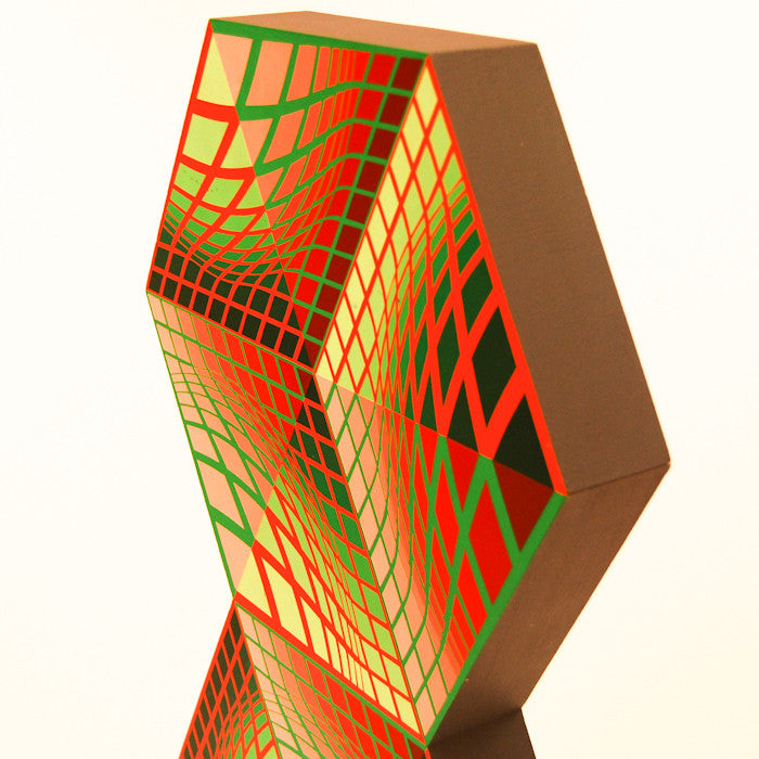 VASARELY "AXO-AB" SCULPTURE, 1988