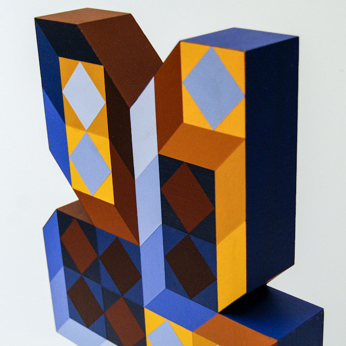 Caviar20, Vasarely, Ter-A-2 (Blue Gold), Totem Sculpture, 1969