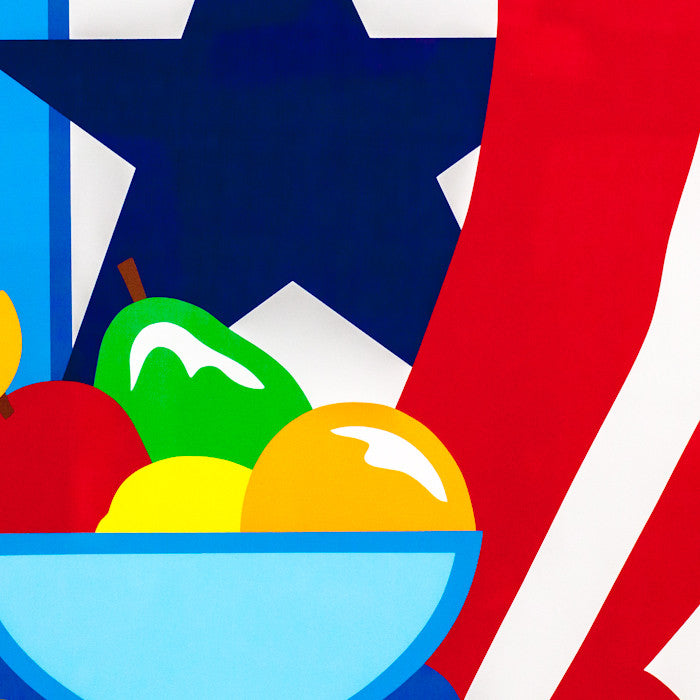 TOM WESSELMANN "STILL LIFE W BLOWING RED CURTAIN" 1998