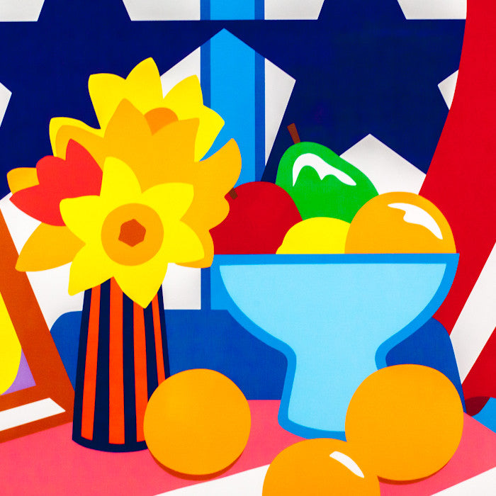 TOM WESSELMANN "STILL LIFE W BLOWING RED CURTAIN" 1998