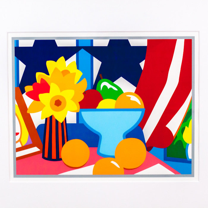 TOM WESSELMANN "STILL LIFE W BLOWING RED CURTAIN" 1998