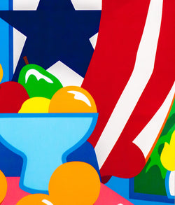 TOM WESSELMANN "STILL LIFE W BLOWING RED CURTAIN" 1998