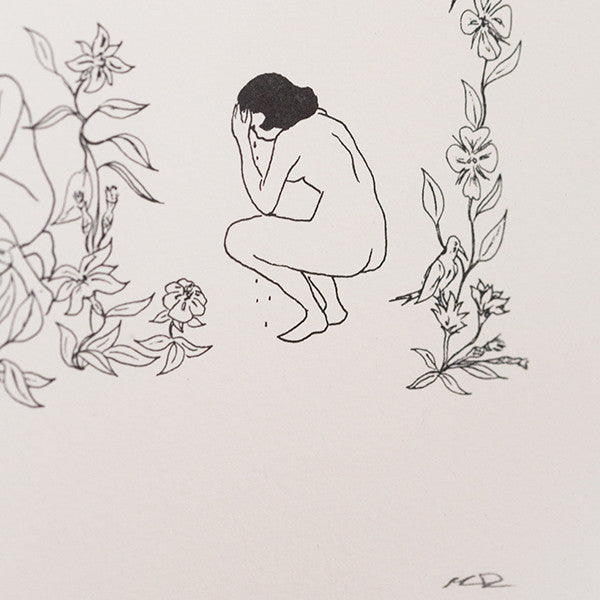 MARCEL DZAMA "COVEN OF ROSES" LITHOGRAPH, 2005