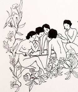MARCEL DZAMA "COVEN OF ROSES" LITHOGRAPH, 2005