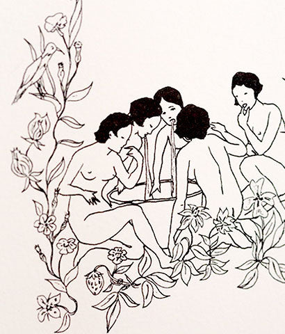 MARCEL DZAMA "COVEN OF ROSES" LITHOGRAPH, 2005