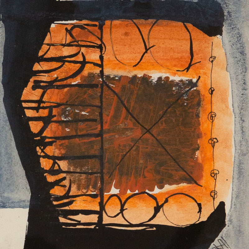 Harold Town, Orange Zone, Drawing, 1961, painting Caviar20
