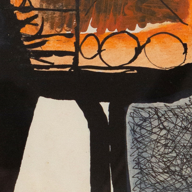 Harold Town, Orange Zone, Drawing, 1961, painting Caviar20