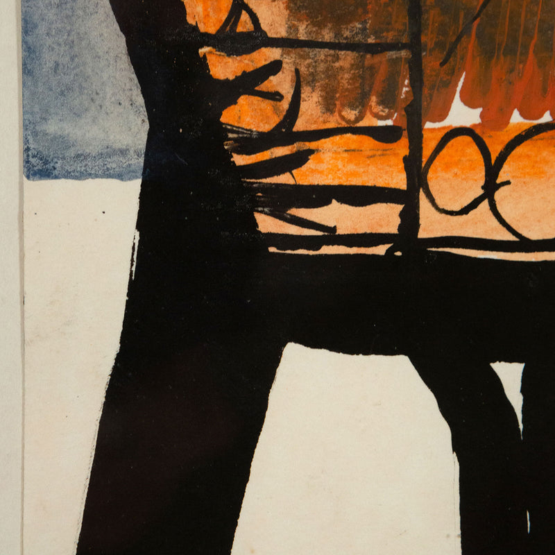 Harold Town, Orange Zone, Drawing, 1961, painting Caviar20