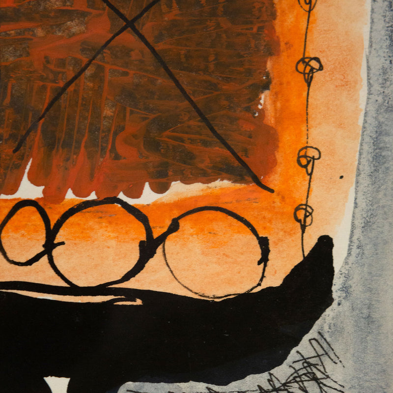 Harold Town, Orange Zone, Drawing, 1961, painting Caviar20