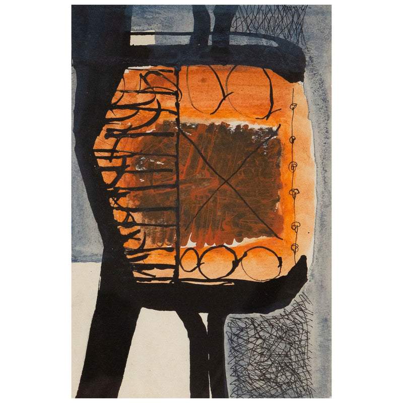 Harold Town, Orange Zone, Drawing, 1961, painting Caviar20
