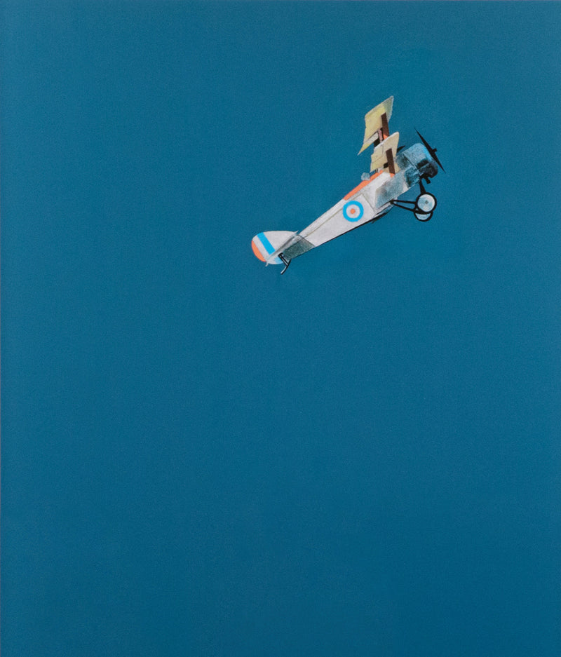 Charles Pachter, Airborne, 2014, Giclee Print, airplane on blue sky