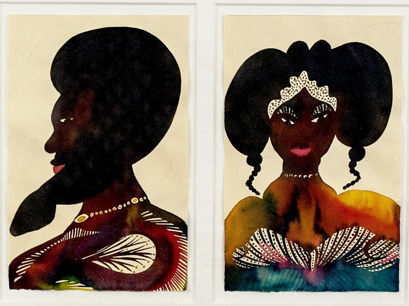 CHRIS OFILI "UNTITLED (ROYAL PORTRAITS)" 2000