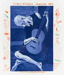 DAVID HOCKNEY "BLUE GUITARIST" ETCHING, 1976