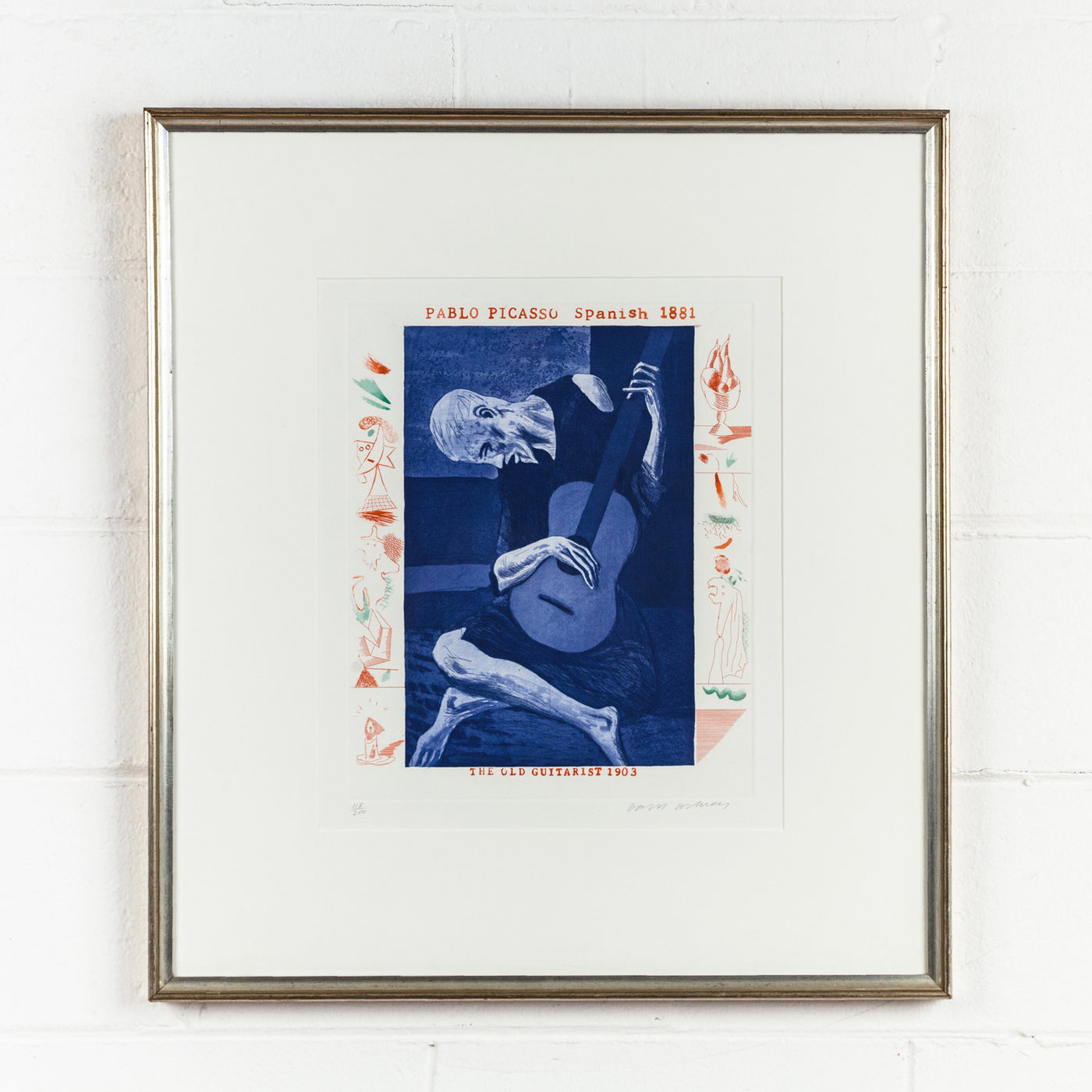洋書 The Blue Guitar by David Hockney DAVID HOCKNEY: Etchings from 'The Blue Guitar' - Gerrish