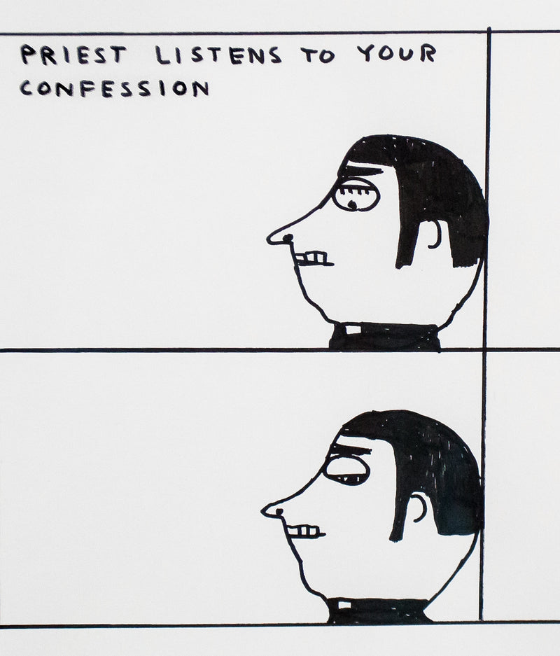 DAVID SHRIGLEY "PRIEST DRAWING" 2006