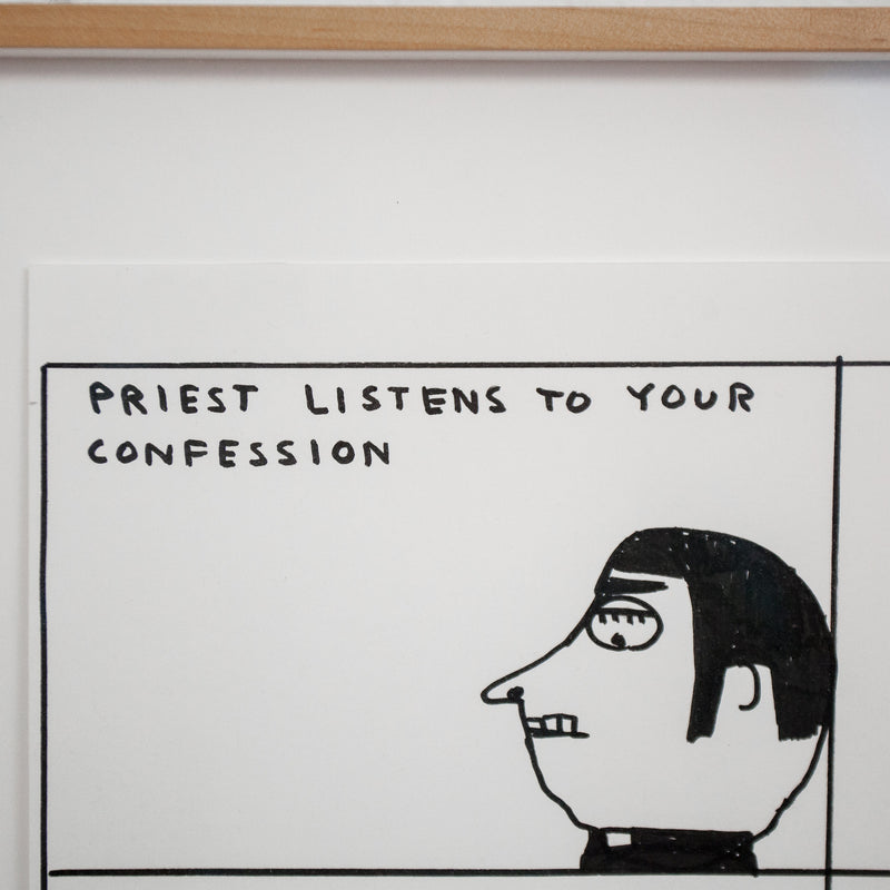 DAVID SHRIGLEY "PRIEST DRAWING" 2006