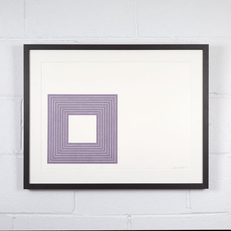 Frank Stella Lithograph Caviar20 Purple Hollins 1972 Purple Series