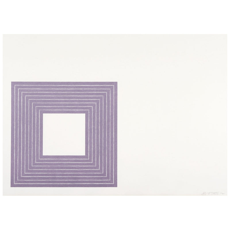 Frank Stella Lithograph Caviar20 Purple Hollins 1972 Purple Series