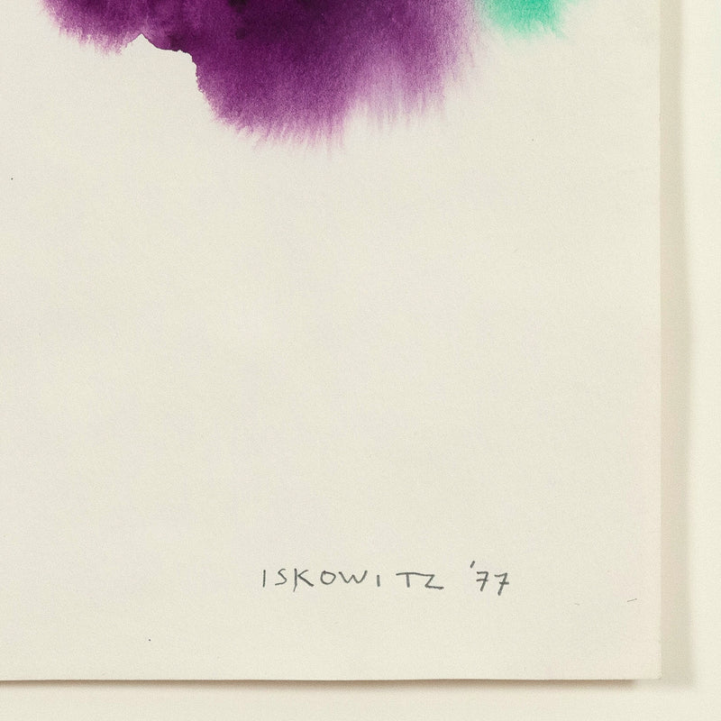 GERSHON ISKOWITZ "RAINBOW" WATERCOLOR, 1977