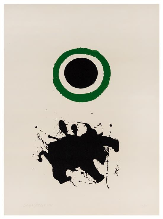 ADOLPH GOTTLIEB "GREEN HALO" SCREENPRINT, 1966