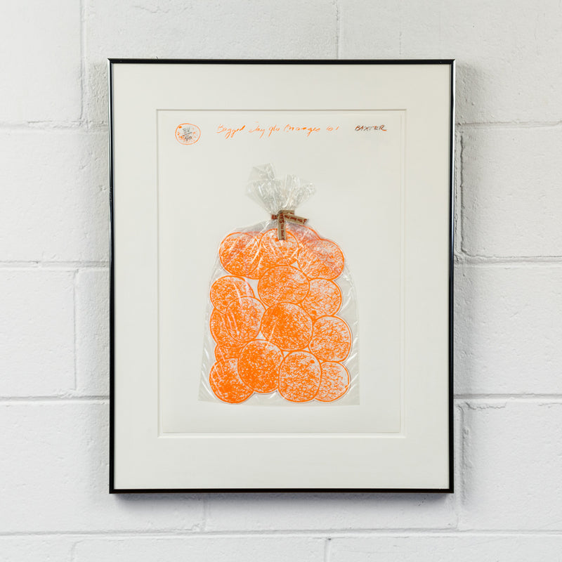 IAIN BAXTER "BAGGED DAY-GLO ORANGES" 1961