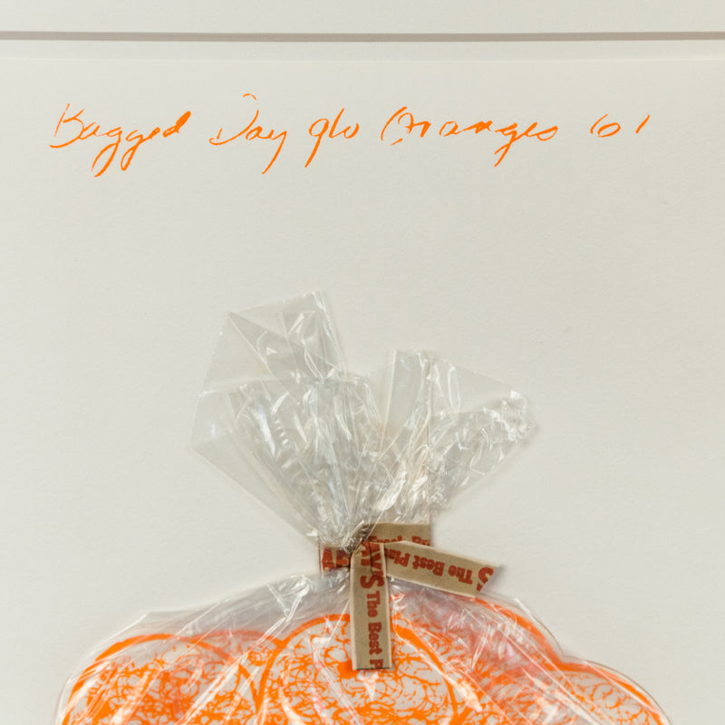 IAIN BAXTER "BAGGED DAY-GLO ORANGES" 1961