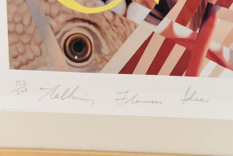JAMES ROSENQUIST "TALKING FLOWERS, IDEAS" LITHO, 1987