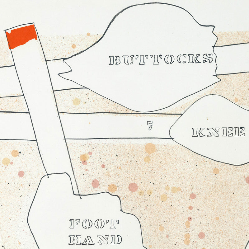 JASPER JOHNS "SKETCH...FROM CASTS" LITHO, 1974