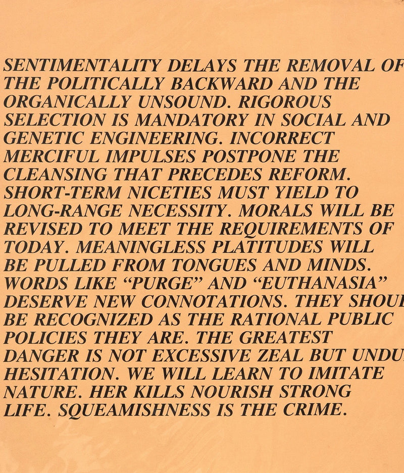 Jenny Holzer, Sentimentality Inflammatory Essay, 1982 Caviar20, prints