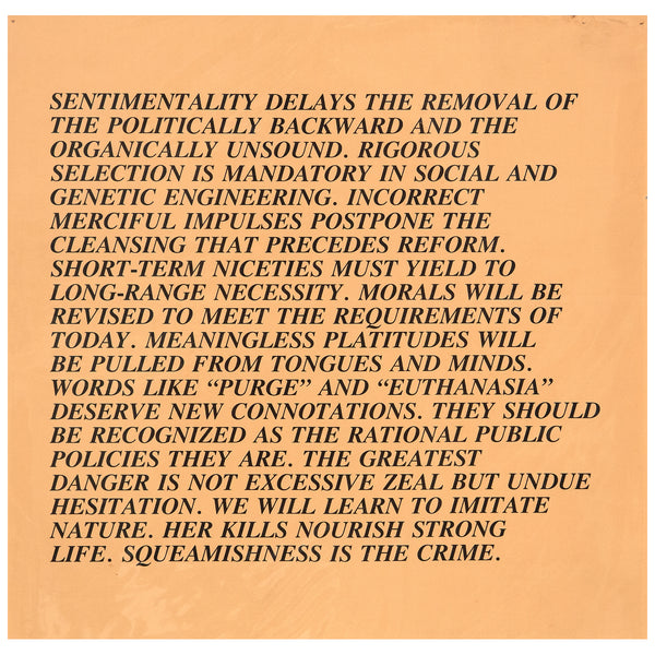 Jenny Holzer, Sentimentality Inflammatory Essay, 1982 Caviar20, prints