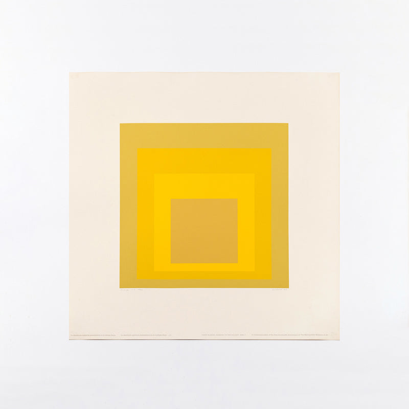JOSEF ALBERS "ORGANIC YELLOW" SCREENPRINT, 1970