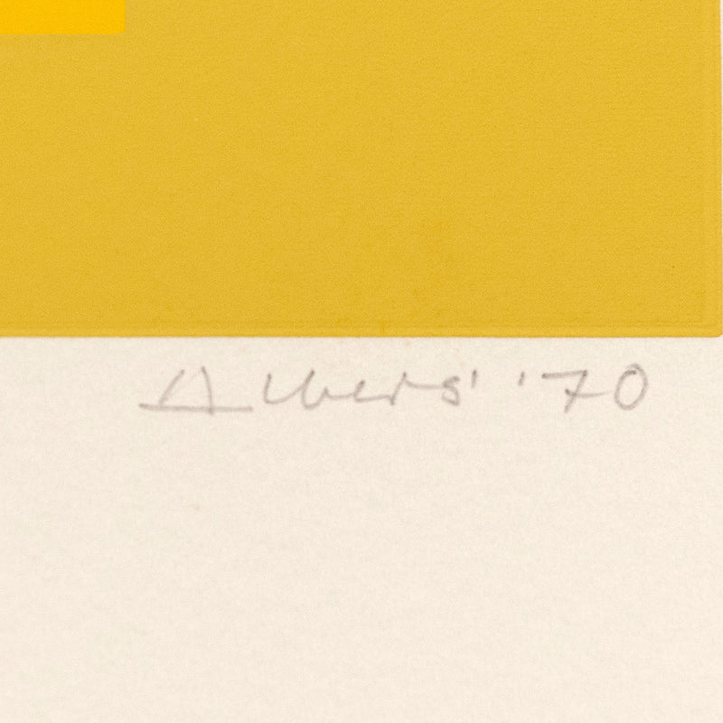 JOSEF ALBERS "ORGANIC YELLOW" SCREENPRINT, 1970