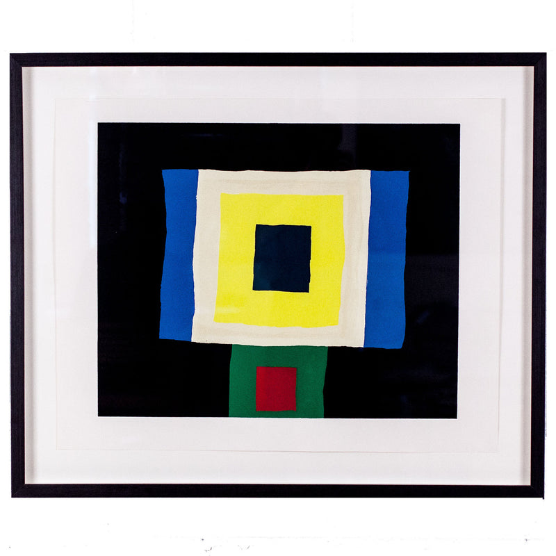 KENNETH LOCHHEAD "BLUE EXTENSION" LITHOGRAPH