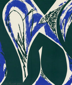 LEE KRASNER "FREE SPACE - BLUE" SCREENPRINT, 1975